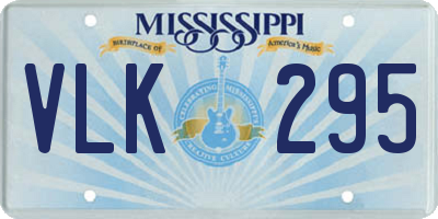 MS license plate VLK295