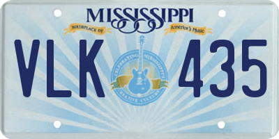 MS license plate VLK435