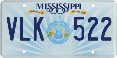 MS license plate VLK522