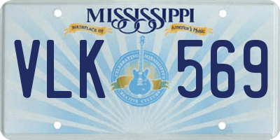 MS license plate VLK569