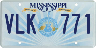 MS license plate VLK771