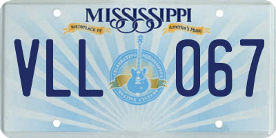 MS license plate VLL067