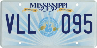 MS license plate VLL095