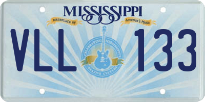 MS license plate VLL133