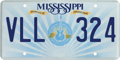MS license plate VLL324
