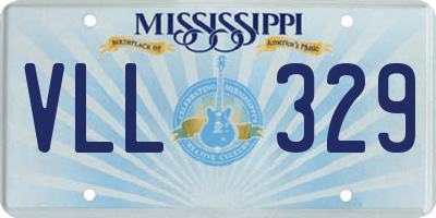 MS license plate VLL329