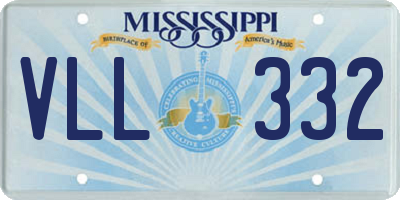 MS license plate VLL332