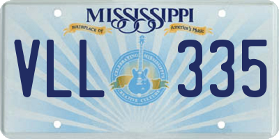 MS license plate VLL335