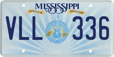 MS license plate VLL336