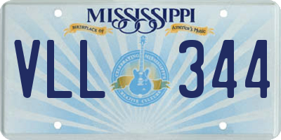MS license plate VLL344