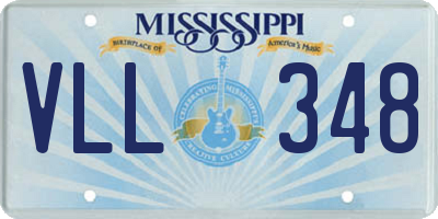 MS license plate VLL348