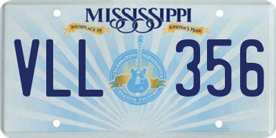 MS license plate VLL356