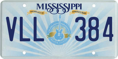 MS license plate VLL384