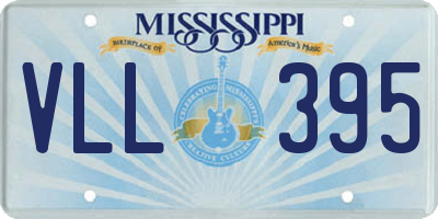 MS license plate VLL395