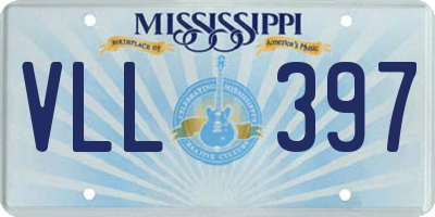 MS license plate VLL397