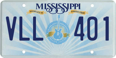 MS license plate VLL401