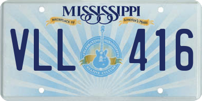 MS license plate VLL416