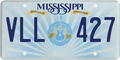 MS license plate VLL427
