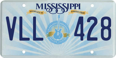 MS license plate VLL428