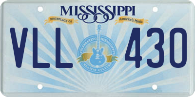 MS license plate VLL430