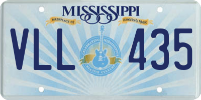 MS license plate VLL435