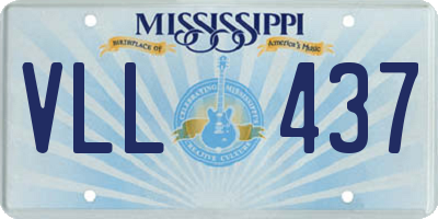 MS license plate VLL437