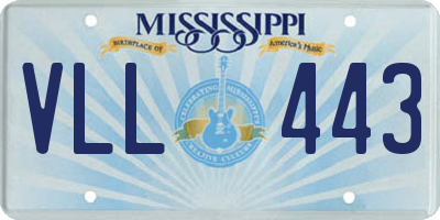 MS license plate VLL443