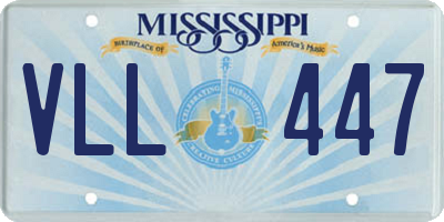 MS license plate VLL447