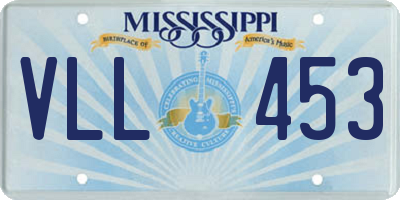 MS license plate VLL453