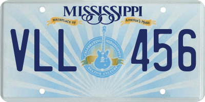 MS license plate VLL456