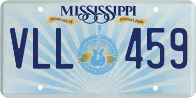 MS license plate VLL459
