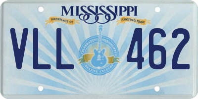 MS license plate VLL462