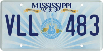 MS license plate VLL483