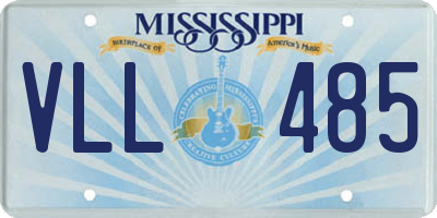 MS license plate VLL485