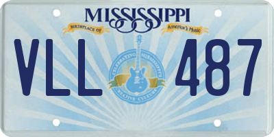 MS license plate VLL487