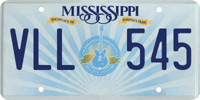 MS license plate VLL545