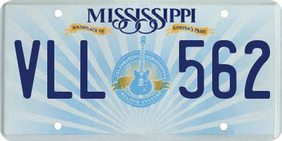MS license plate VLL562