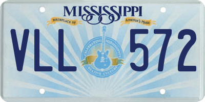 MS license plate VLL572