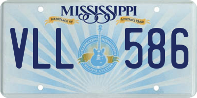 MS license plate VLL586