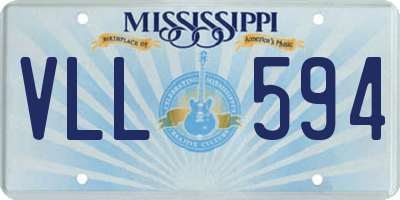 MS license plate VLL594