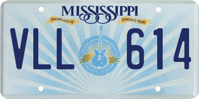 MS license plate VLL614