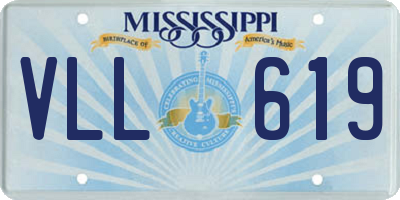 MS license plate VLL619