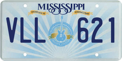 MS license plate VLL621