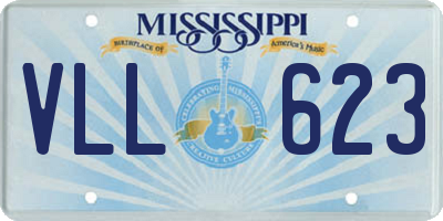 MS license plate VLL623