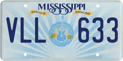 MS license plate VLL633