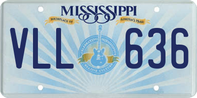 MS license plate VLL636