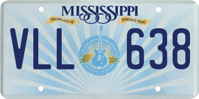 MS license plate VLL638