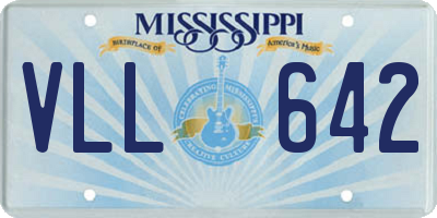 MS license plate VLL642
