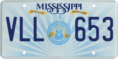 MS license plate VLL653