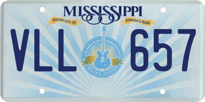 MS license plate VLL657